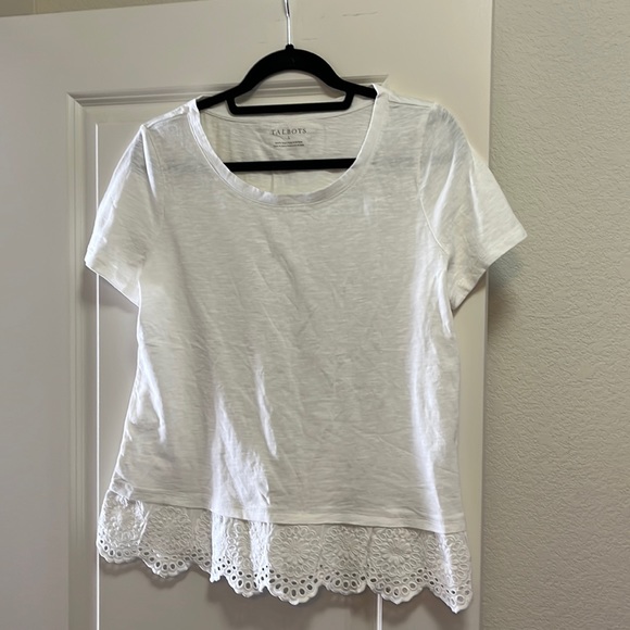 Talbots Tops - Talbots Women’s white top, size large.